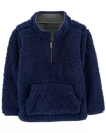 Baby Quarter Zip Sherpa Pullover, 
