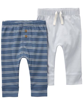 Baby 2-Pack Pull-On Pants, 