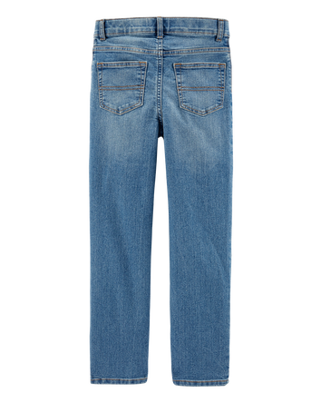 Kid Medium Blue Wash Straight-Leg Jeans, 