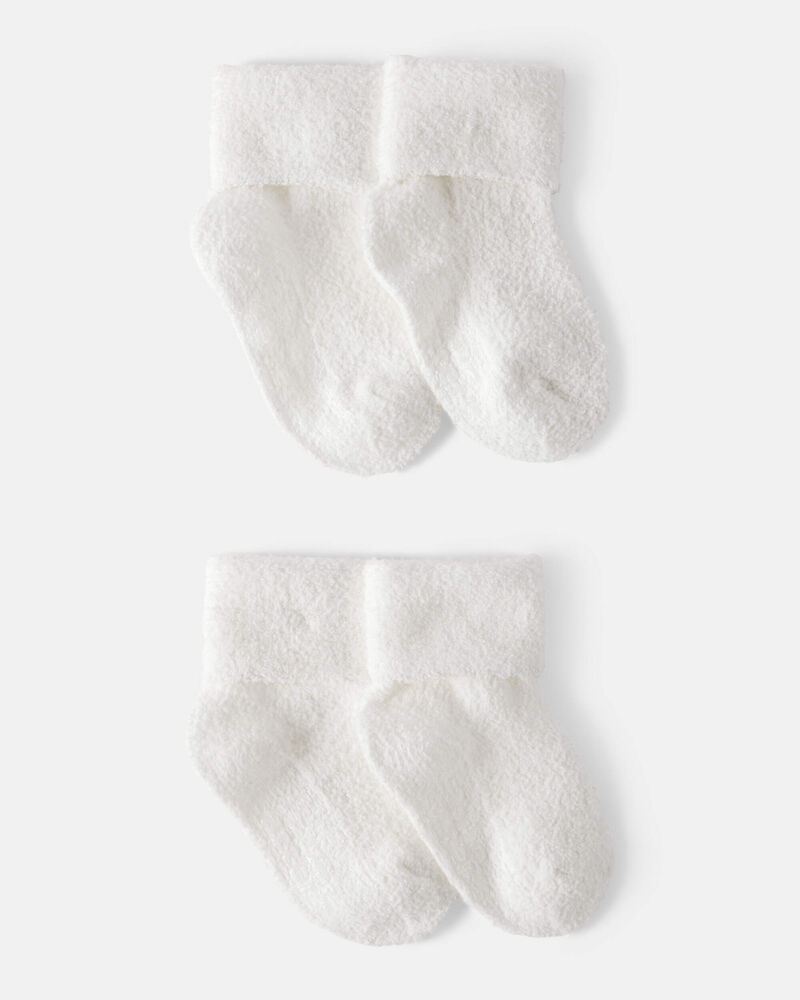 Baby 4-Pack Foldover Chenille  Booties, image 3 of 4 slides