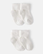Baby 4-Pack Foldover Chenille  Booties, image 3 of 4 slides
