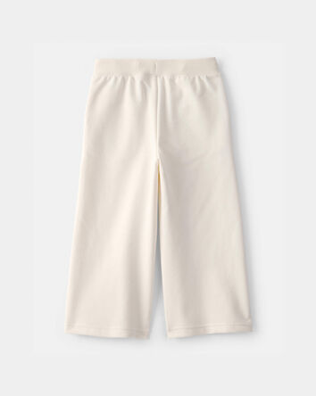 Toddler Girl French Terry Wide-Leg Active Pants - Ivory, 