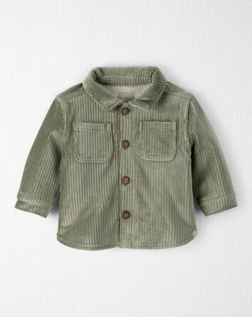 Baby Boy Recycled Ribbed Velour Jacket, 