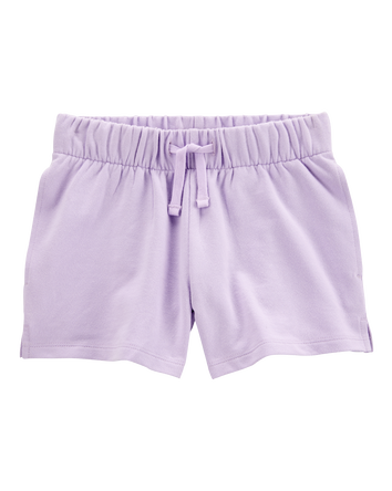 Kid Pull-On French Terry Shorts - Purple, 