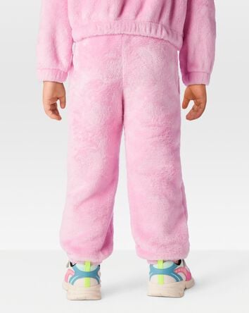 Toddler Velour Joggers - Pink, 