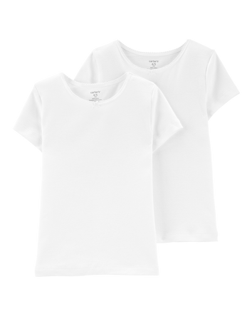 2-Pack Cotton Short-Sleeve Undershirts, 