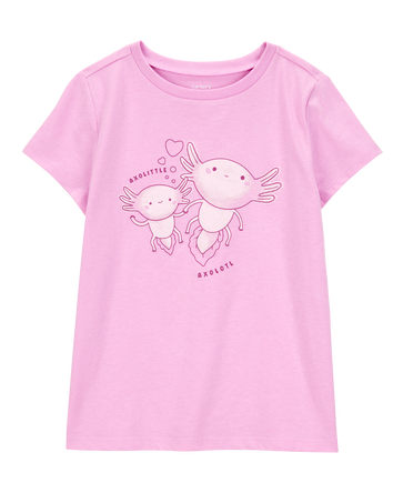 Kid Axolotl Short-Sleeve Graphic Tee - Pink, 