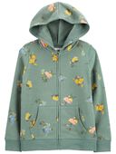 Sage - Kid Floral Print Hooded Zip Jacket