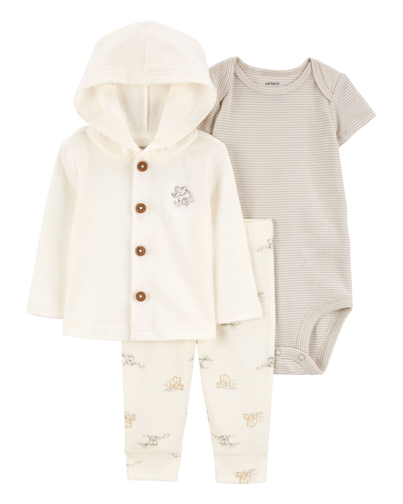 Baby 3-Piece Elephant Little Jacket Set, image 1 of 5 slides