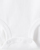 Baby 4-Pack Long-Sleeve Bodysuits - White, image 4 of 6 slides