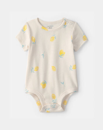 Baby Lemon Graphic Bodysuit - Ivory, 