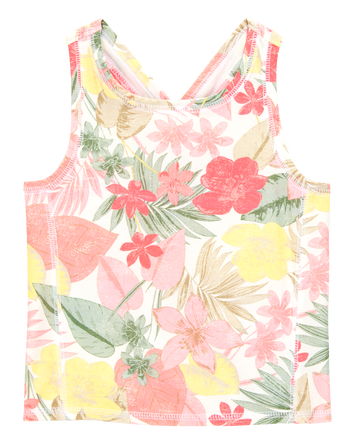 Kid Floral Active Racerback Tank - Yellow, 
