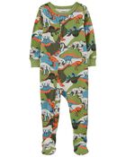 Baby 1-Piece Dinosaur 100% Snug Fit Cotton Footie Pajamas, image 1 of 3 slides