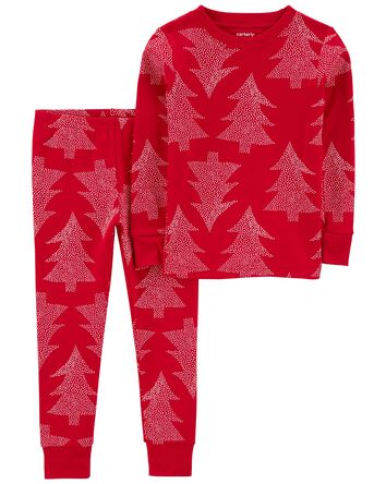 Baby 2-Piece Christmas Tree 100% Snug Fit Cotton Pajamas, 