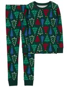 Kid 2-Piece Christmas Tree 100% Snug Fit Cotton Pajamas, image 1 of 3 slides