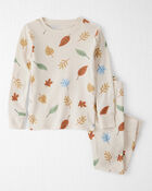 Toddler Organic Cotton Pajamas in Autumn Leaves Print, image 1 of 5 slides