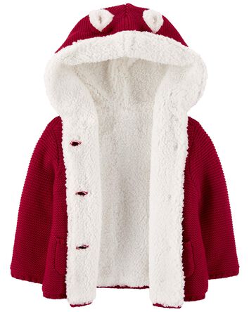 Baby Sherpa-Lined Cardigan, 