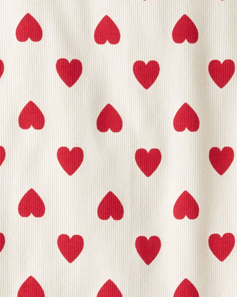 Kid Organic Cotton Pajamas Set in Hearts, image 3 of 4 slides