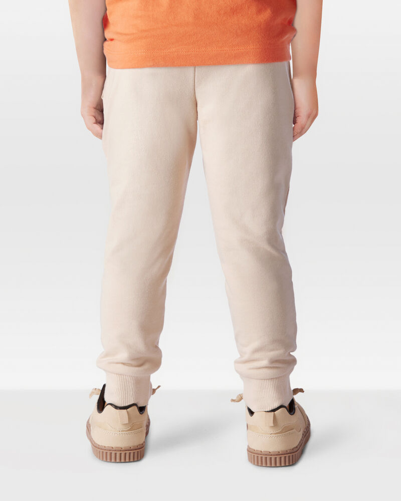 Toddler Pull-On Drawstring Joggers - Khaki, image 3 of 6 slides
