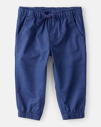 Baby Boy Cotton Pull-On Fashion Pants - Navy, 