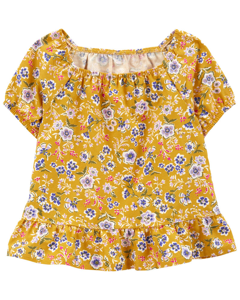 Kid Floral Peplum Top, image 1 of 3 slides