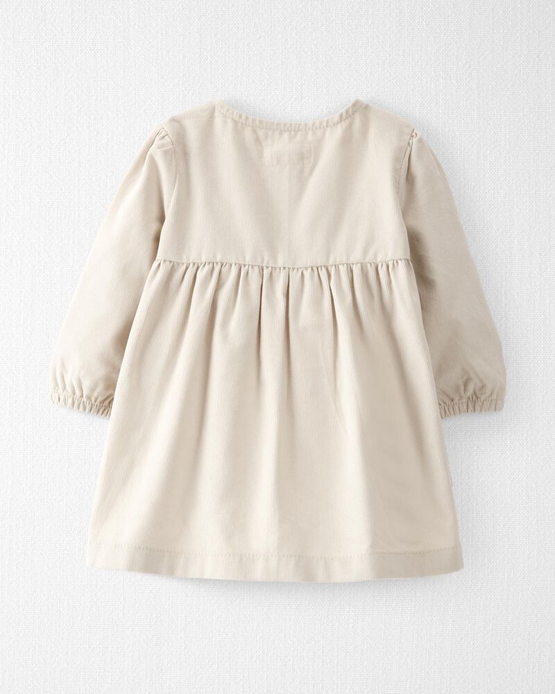 Baby Organic Cotton Corduroy Button-Front Dress, image 3 of 7 slides