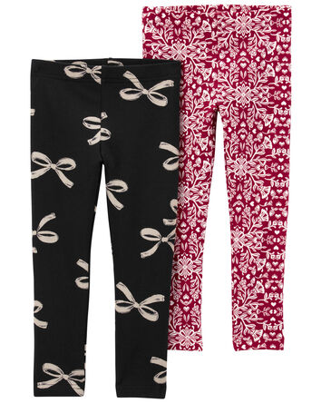 Toddler 2-Pack Holiday Leggings, 