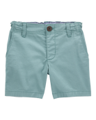 Baby Flat-Front Shorts - Teal, image 1 of 4 slides