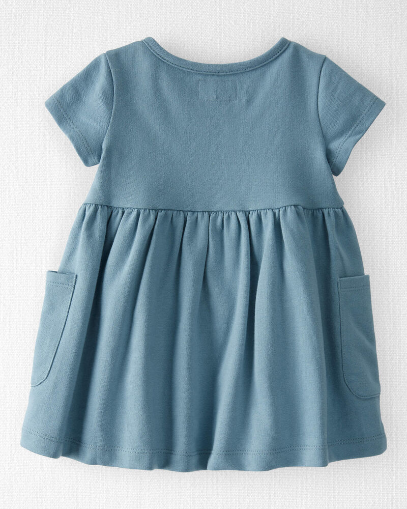 Baby Organic Cotton Pocket Dress in Cottage Blue
, image 3 of 6 slides