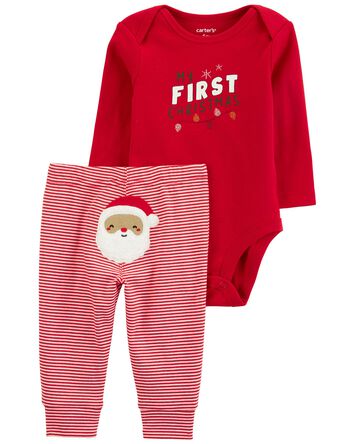 Baby 2-Piece My First Christmas Outfit Set, 