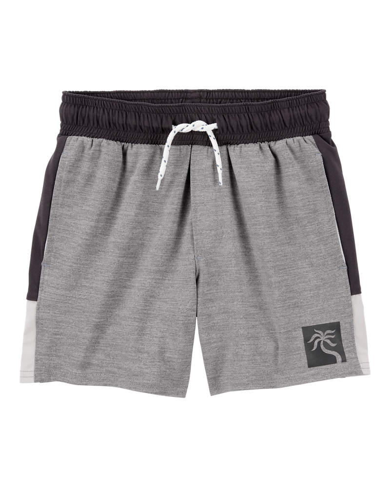 Kid 2-Piece Active Muscle Tank & Shorts Set - Grey, image 4 of 7 slides