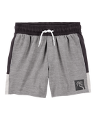 Kid 2-Piece Active Muscle Tank & Shorts Set - Grey, image 4 of 7 slides
