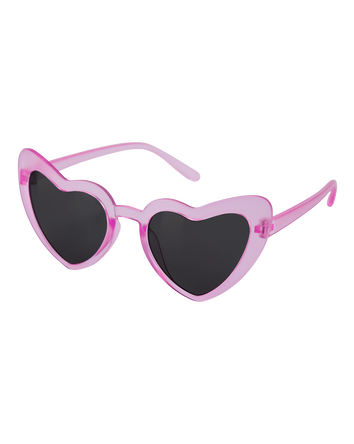 Heart Frame Sunglasses - Pink, 