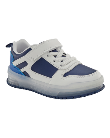 Toddler Light-Up Casual Sneakers - White/Navy, 