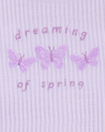 Toddler Girl Butterfly Loose Fit 2-Piece Pajamas - Purple, 