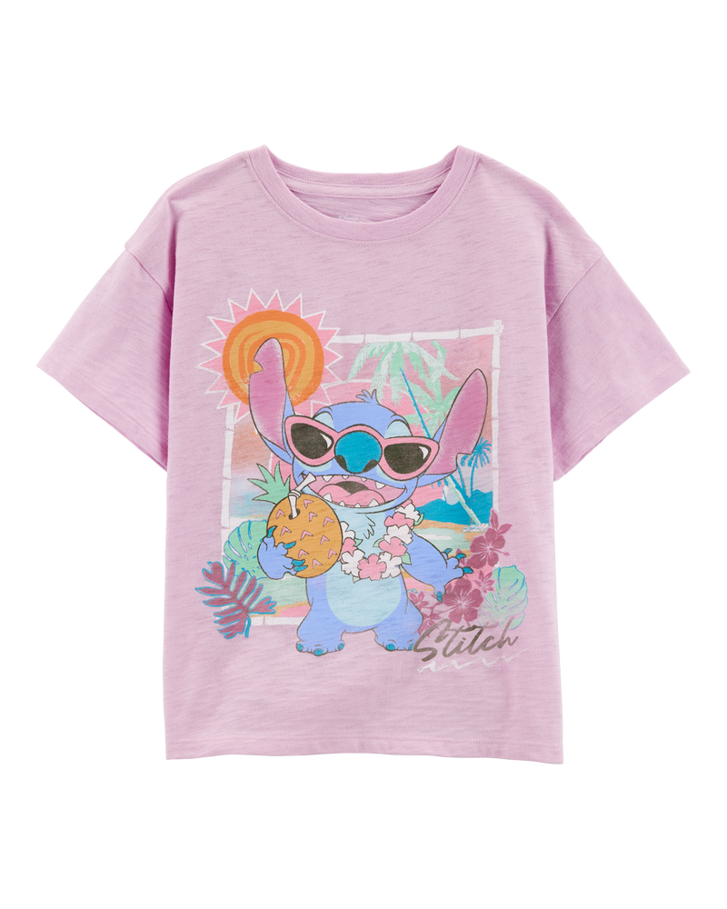 Kid Disney© Lilo & Stitch Graphic Tee - Pink, image 1 of 2 slides
