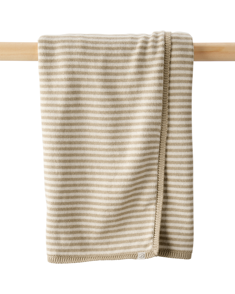 Baby Organic Cotton  Sweater Knit Blanket and Cap Gift Set, image 2 of 4 slides