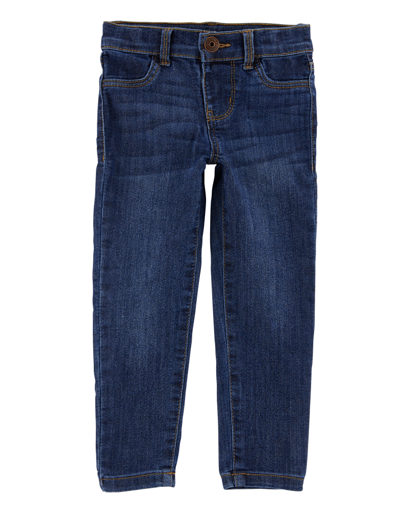 Toddler Dark Blue Wash Super Skinny-Leg Jeans, image 1 of 5 slides