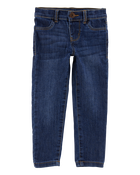 Toddler Dark Blue Wash Super Skinny-Leg Jeans, image 1 of 5 slides