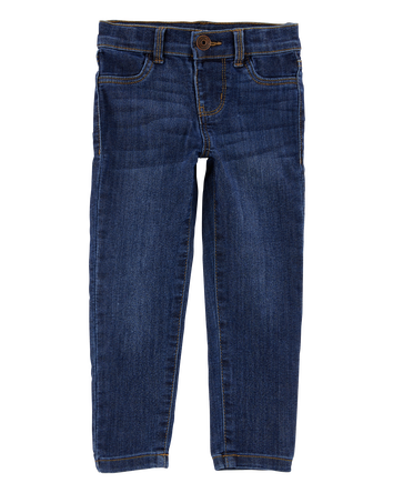 Toddler Dark Blue Wash Super Skinny-Leg Jeans, 