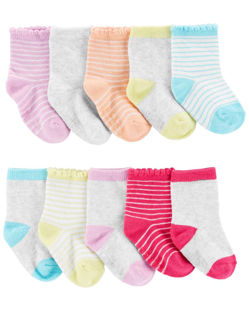 Baby 10-Pack Crew Socks, image 1 of 2 slides