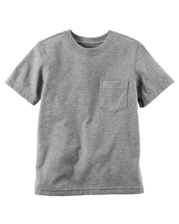 Toddler Solid Short-Sleeve Pocket Tee - Grey, 