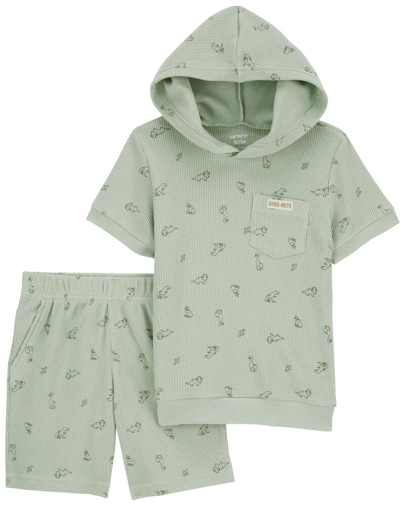 Toddler 2-Piece French Terry Dino Print Set, image 1 of 3 slides