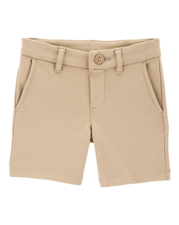 Toddler Ponte Knit Uniform Shorts - Khaki, 