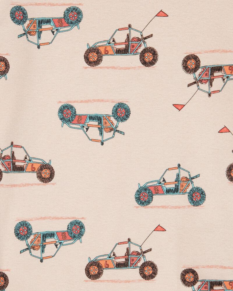 Boys 4-Piece Race Car 100% Snug Fit Cotton Pajamas - Black/Khaki, image 3 of 4 slides