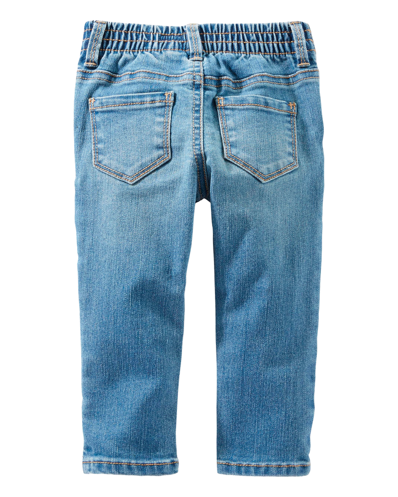 Baby Medium Blue Wash Skinny-Leg Jeans, image 2 of 4 slides