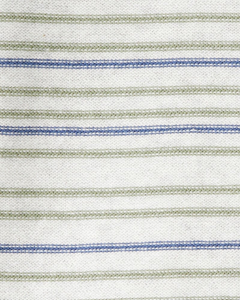 Baby Boy Long-Sleeve Stripe Fashion Top - Grey, image 2 of 3 slides