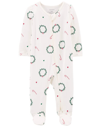 Christmas Zip-Up PurelySoft Sleep & Play Pajamas, 