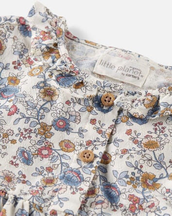 Baby Organic Cotton Floral Print Woven Top, 