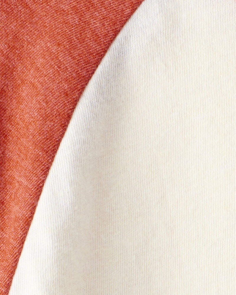 Boys Long-Sleeve Raglan Tee - Orange, image 2 of 3 slides